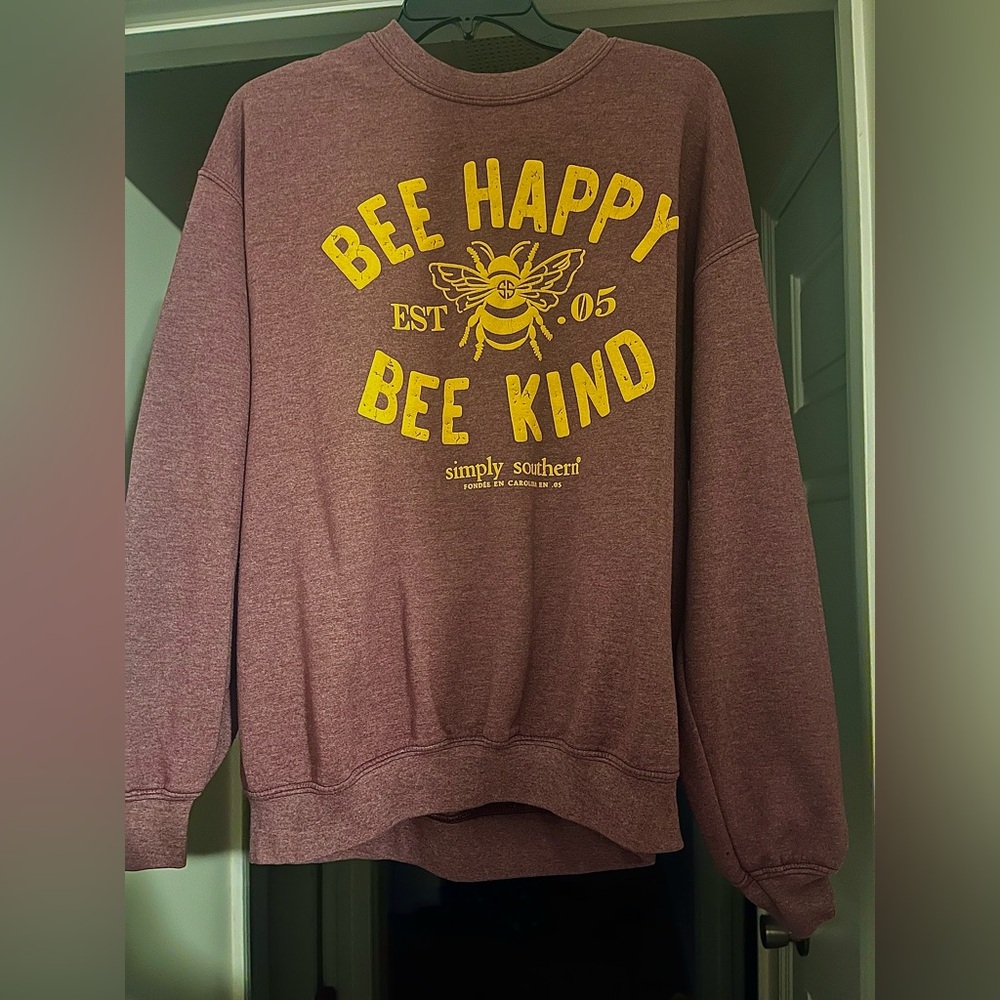 Simply Southern Maroon Sweater - Bee Happy Bee Kind